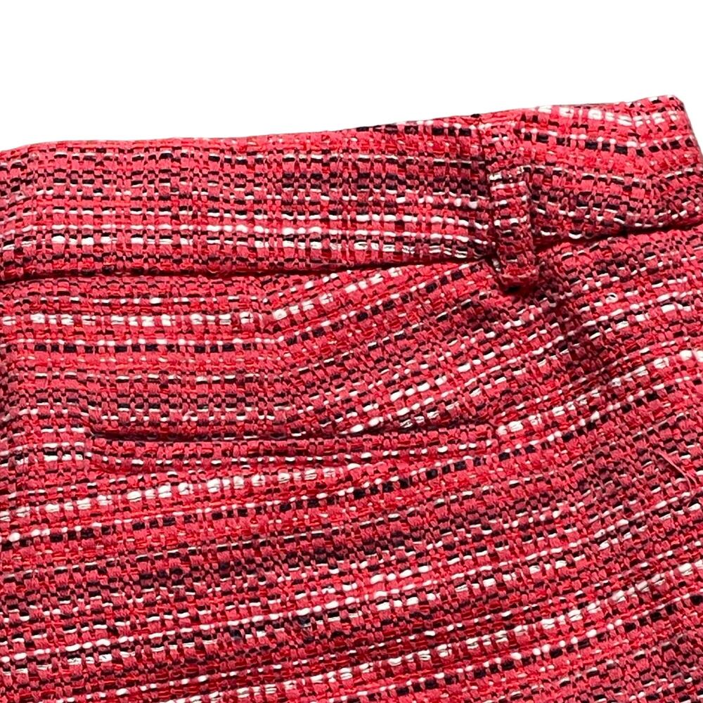 Artisan NY Women's Size 6 Mid Rise‎ Red Multicolor Striped Tweed Style Shorts - Picture 6 of 9